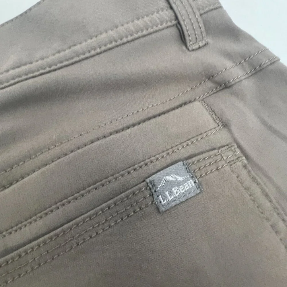 LL Bean Fully lined Nylon Spandex Stretch Men's Brown Outdoor Pants - Size 36 29
